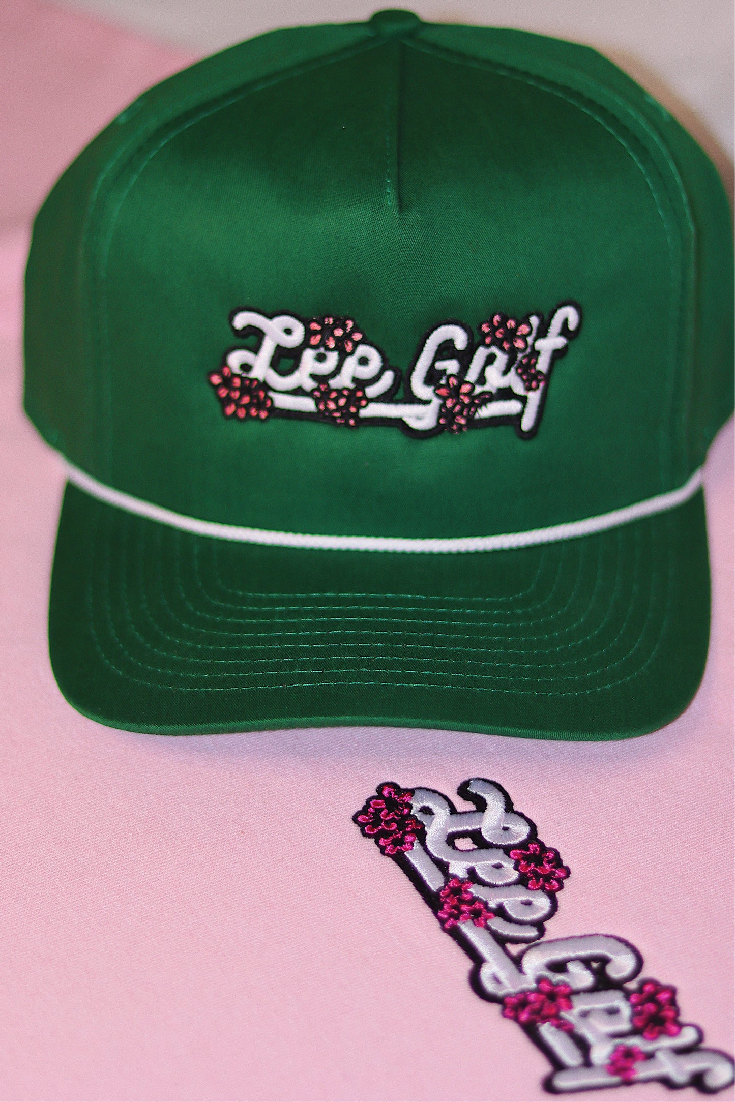 LEEGOLF GREEN CHERRY BLOSSOM HAT